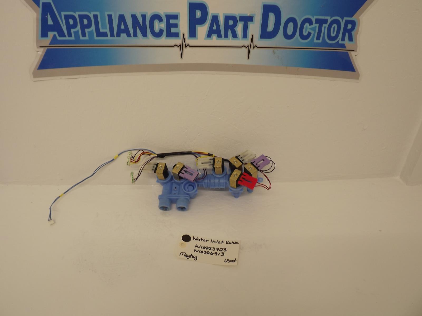 Maytag Washer W10853723 W10326913 Water Inlet Valve Used Maytag Washer W10853723 W10326913 Water Inlet Valve Used